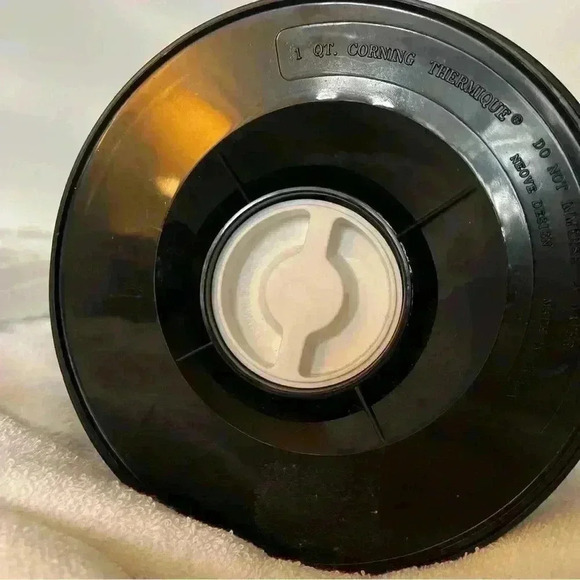 Vtg Corning Thermique Carafe Coffee Thermos Modern Space-Age Design Matte Black - Picture 6 of 6